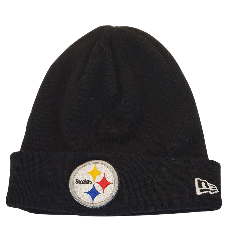 Pittsburgh‎ Steelers New Era NFL Knit Beanie Hat Black Cuffed Winter Cap